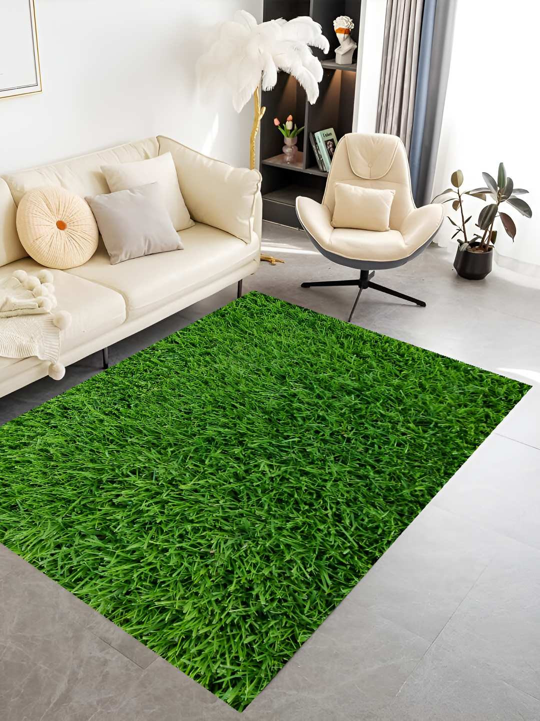 REVEXO Green Artificial Grass Floor Mat