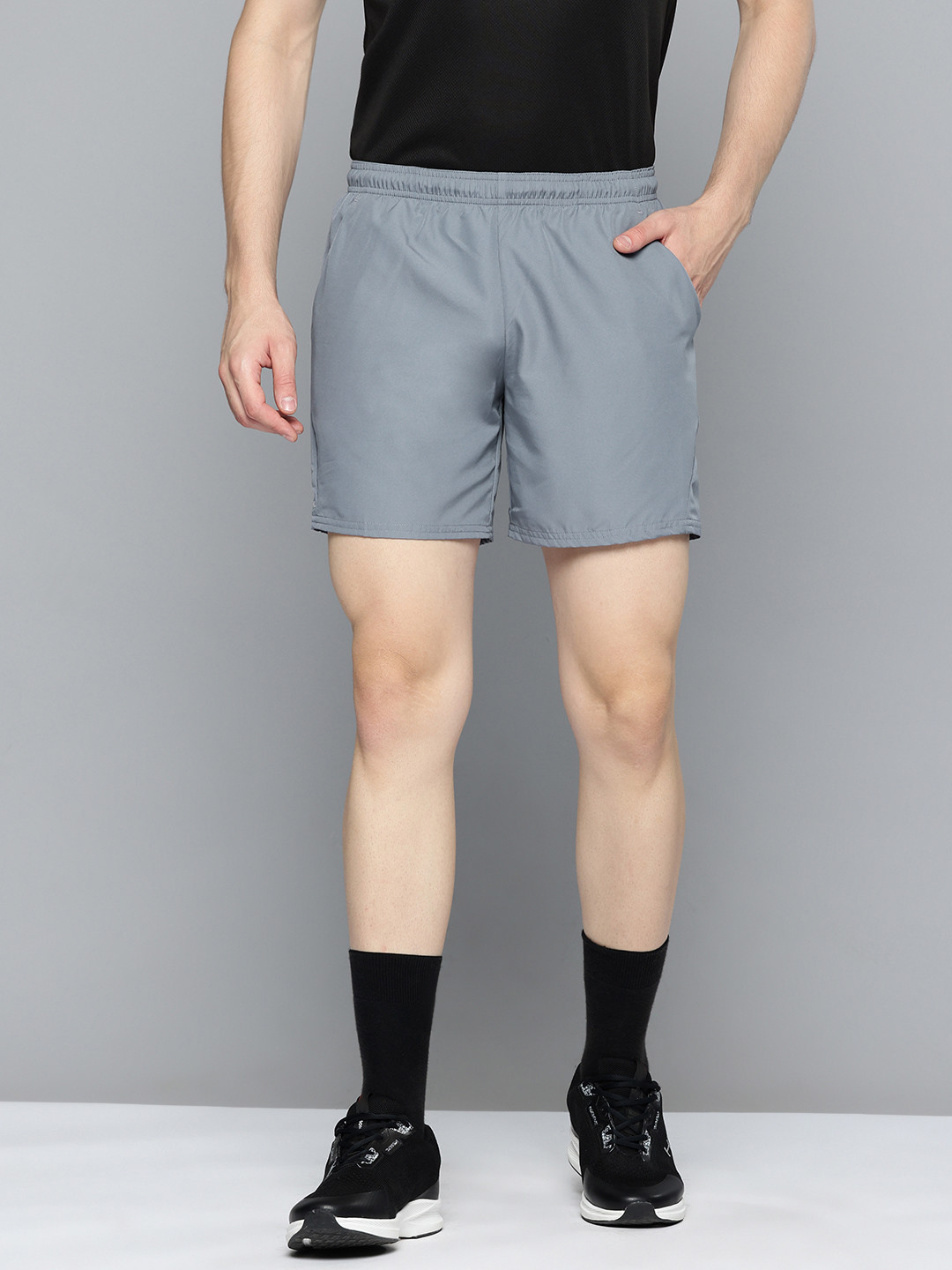 Decathlon  Men Grey Regular Fit Breathable Tennis Shorts