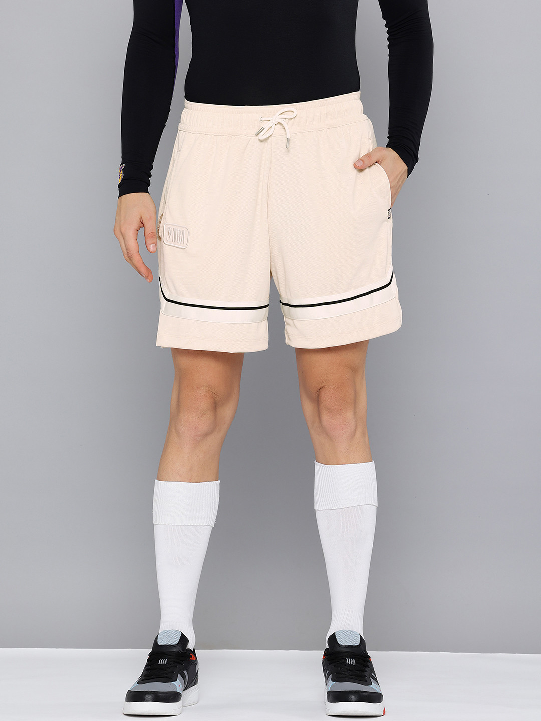 Decathlon Unisex Adult Beige Nba Breathable Basketball Shorts