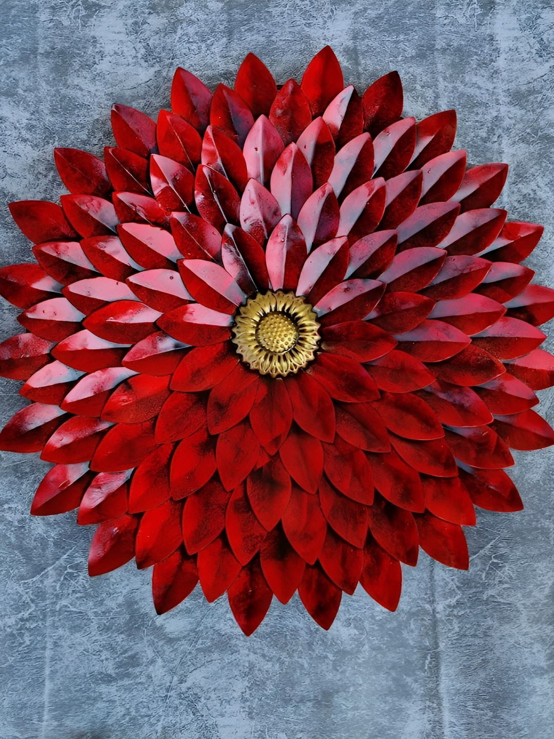 ANSHIKA INTERNATIONAL Flower Metal Floral Glossy Hall Wall Hangings-23.6In