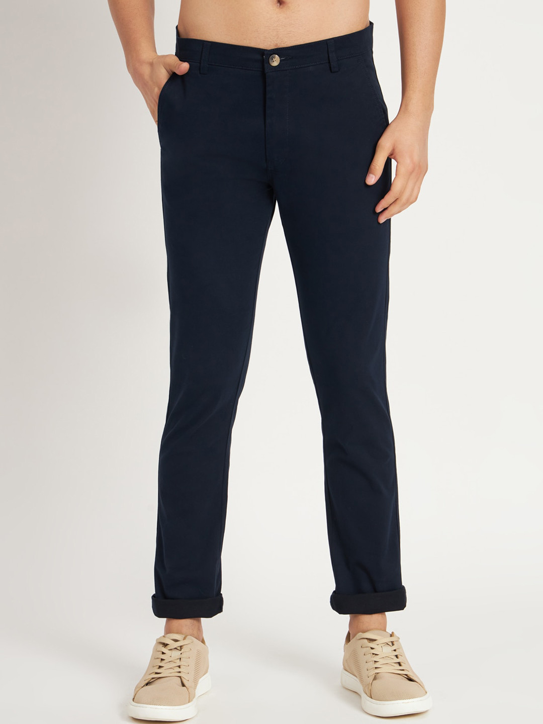 RAGZO Men Slim Fit Low-Rise Regular Trouser
