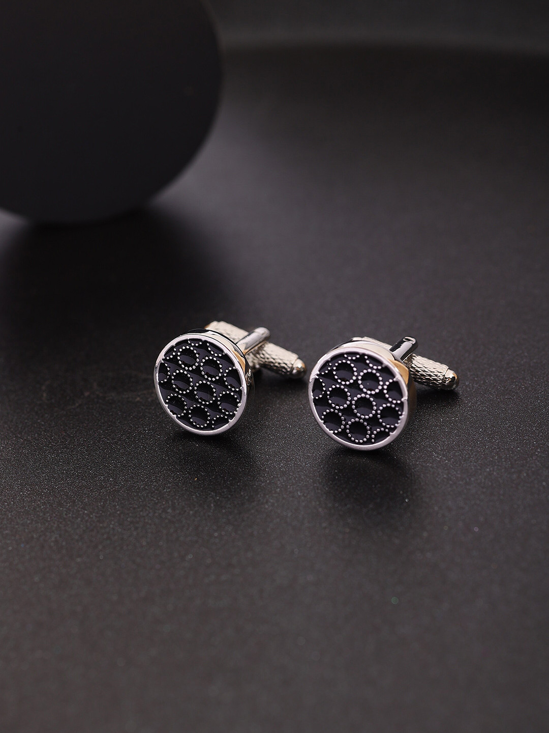 Alvaro Castagnino Textured Round Cufflinks