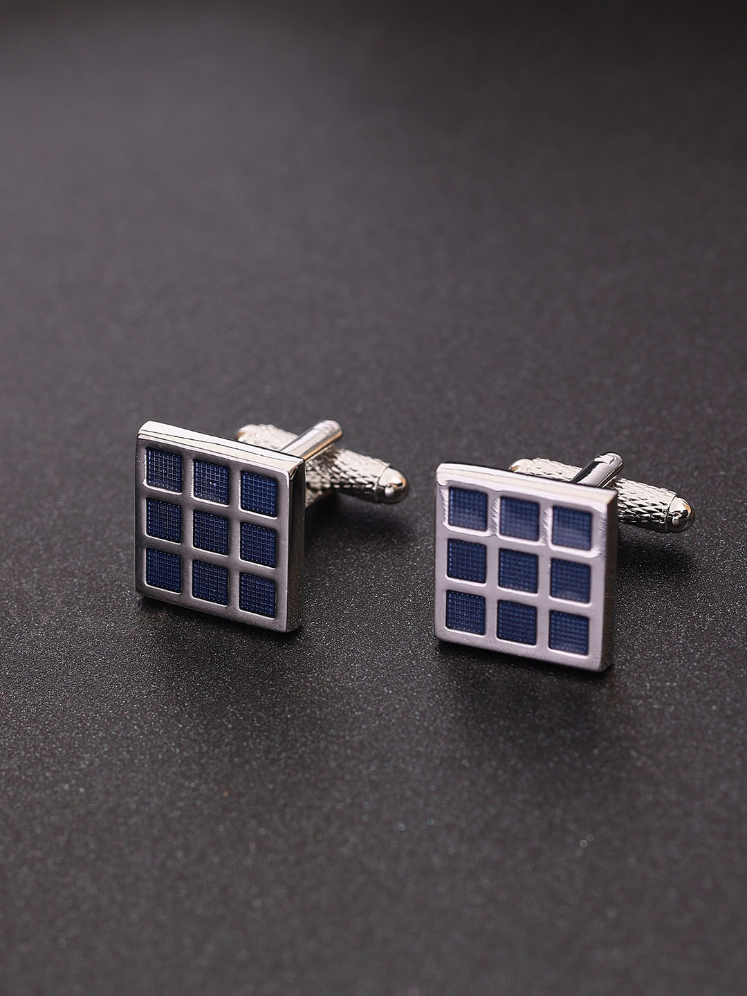 Alvaro Castagnino Metal Checked Cufflink