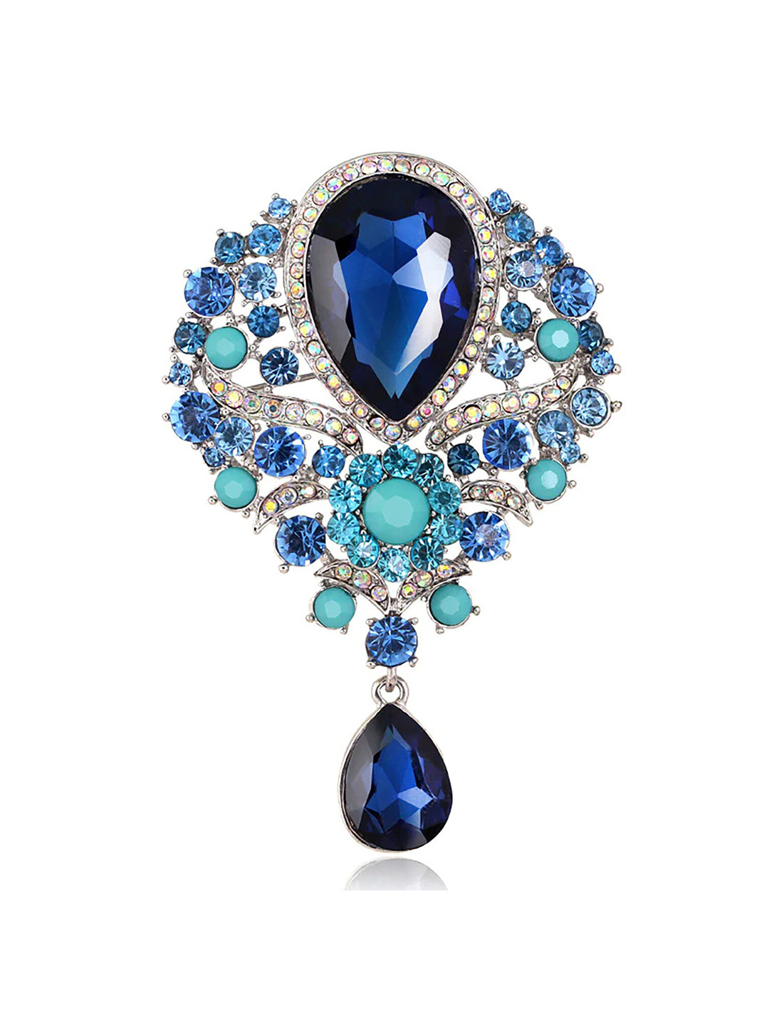 SYGA Women Crystal Glass Pendant Brooch