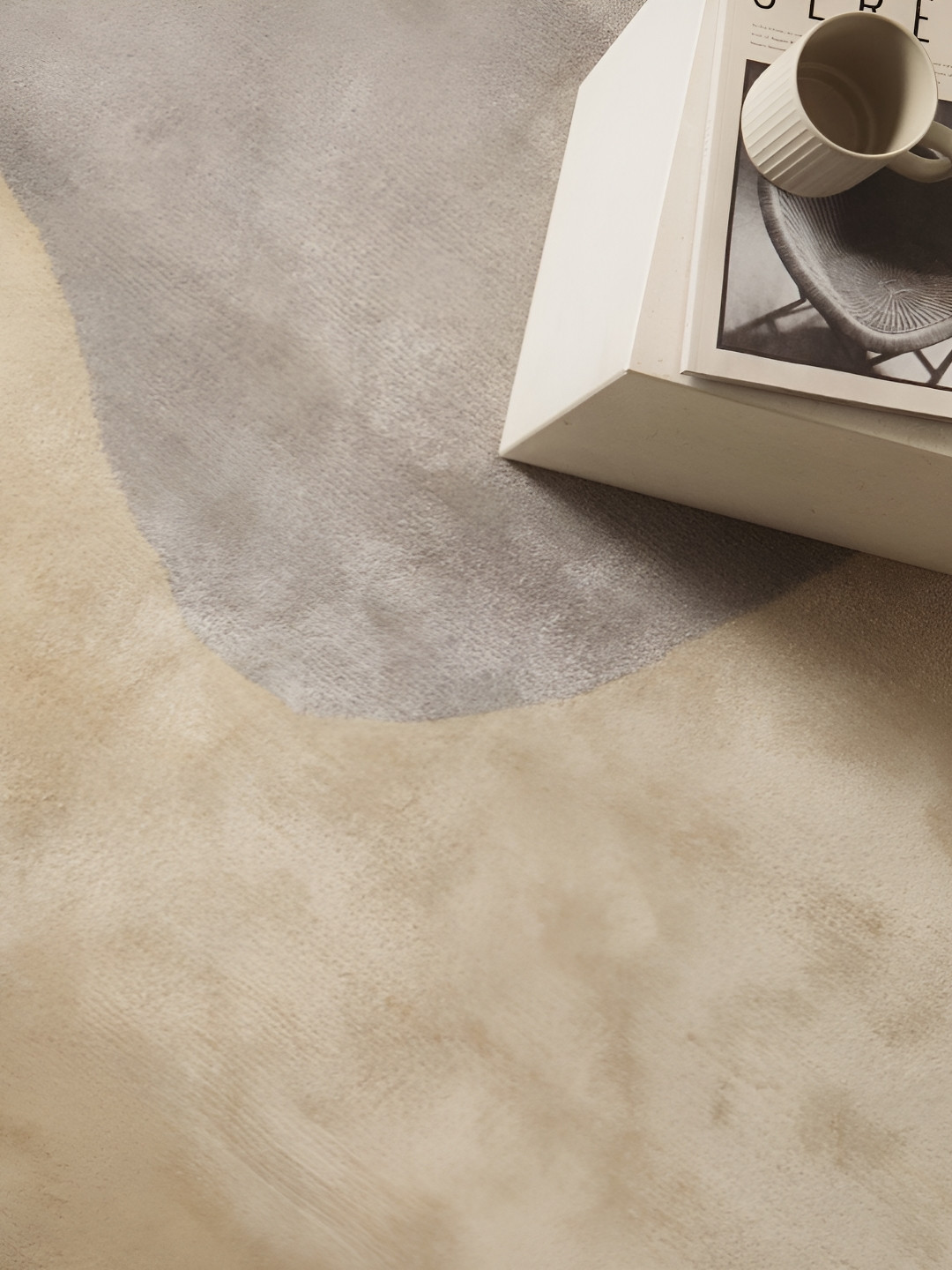 Rugberry Brown Abstract Hand-Tufted Woollen Carpet