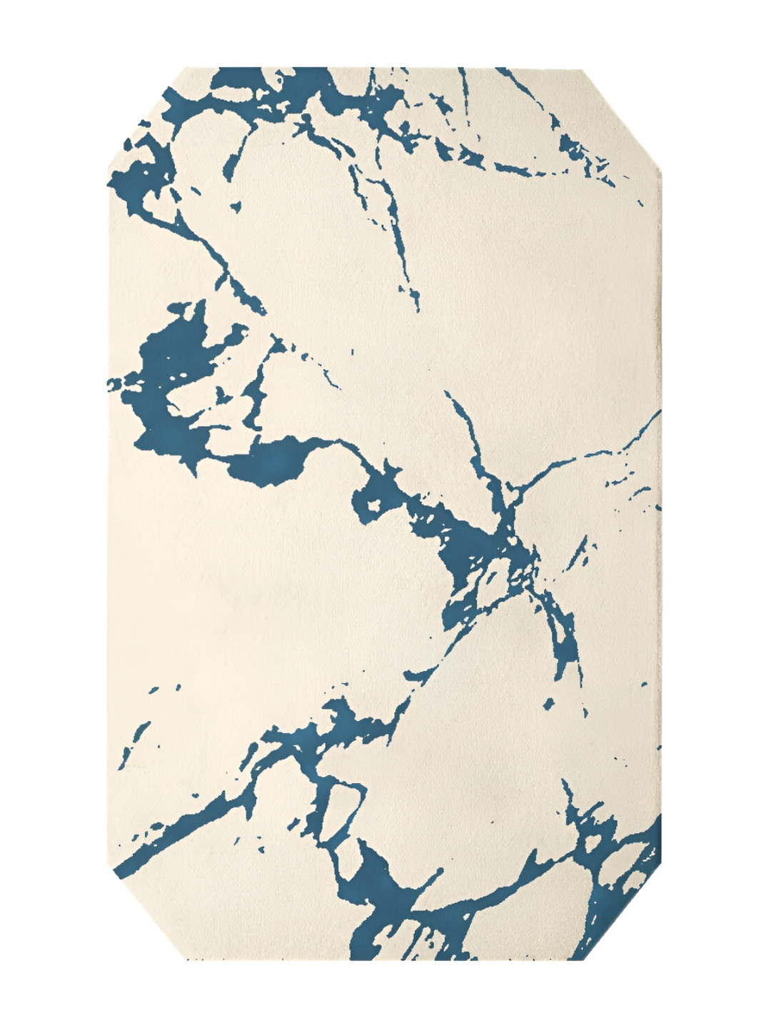 Rugberry White Abstract Hand-Tufted Woollen Carpet