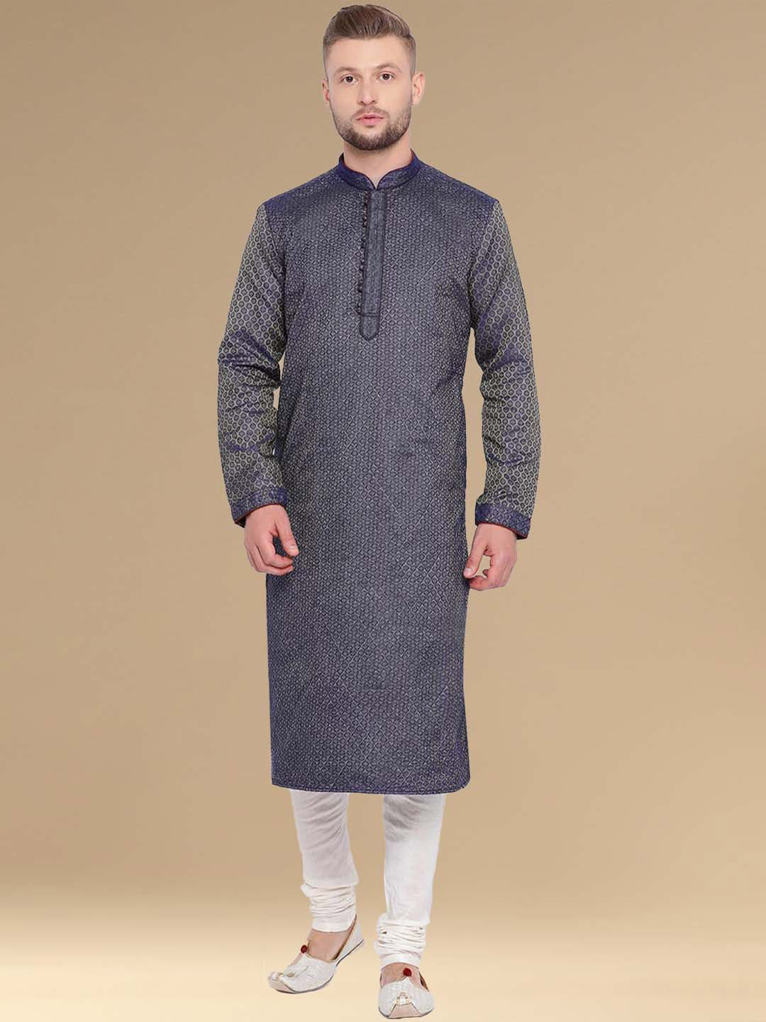 Here&Now X Sanwara  Woven Design Regular Straight Kurta with Churidar