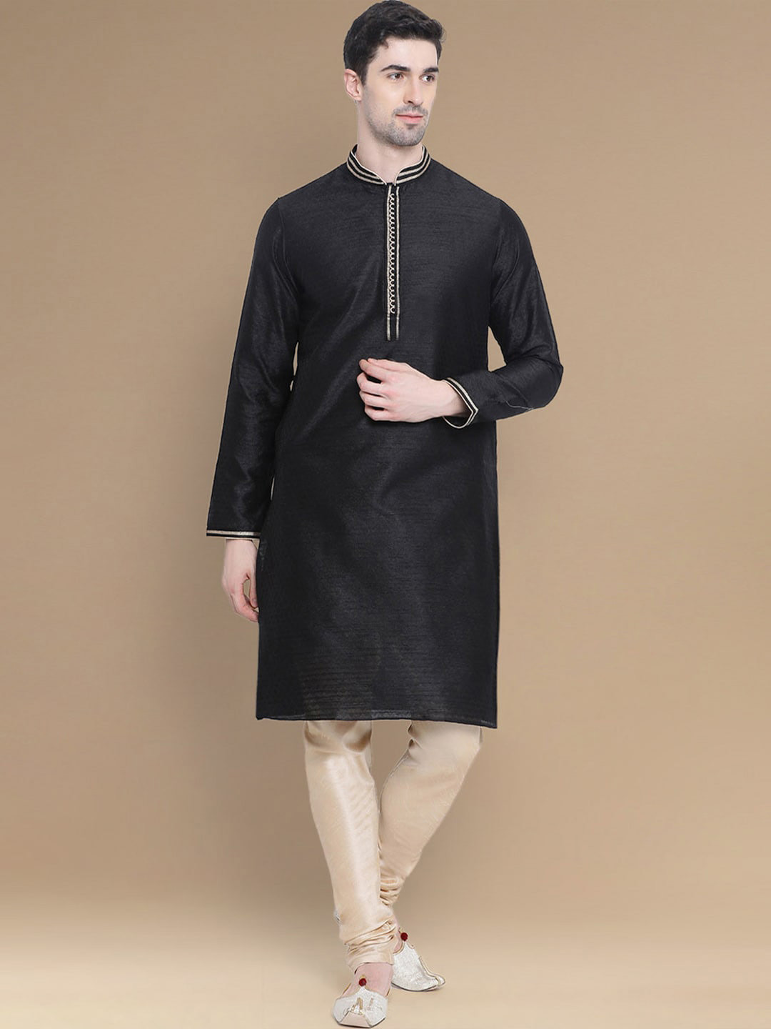 Here&Now X Sanwara  Yoke Design Thread Work Kurta with Churidar