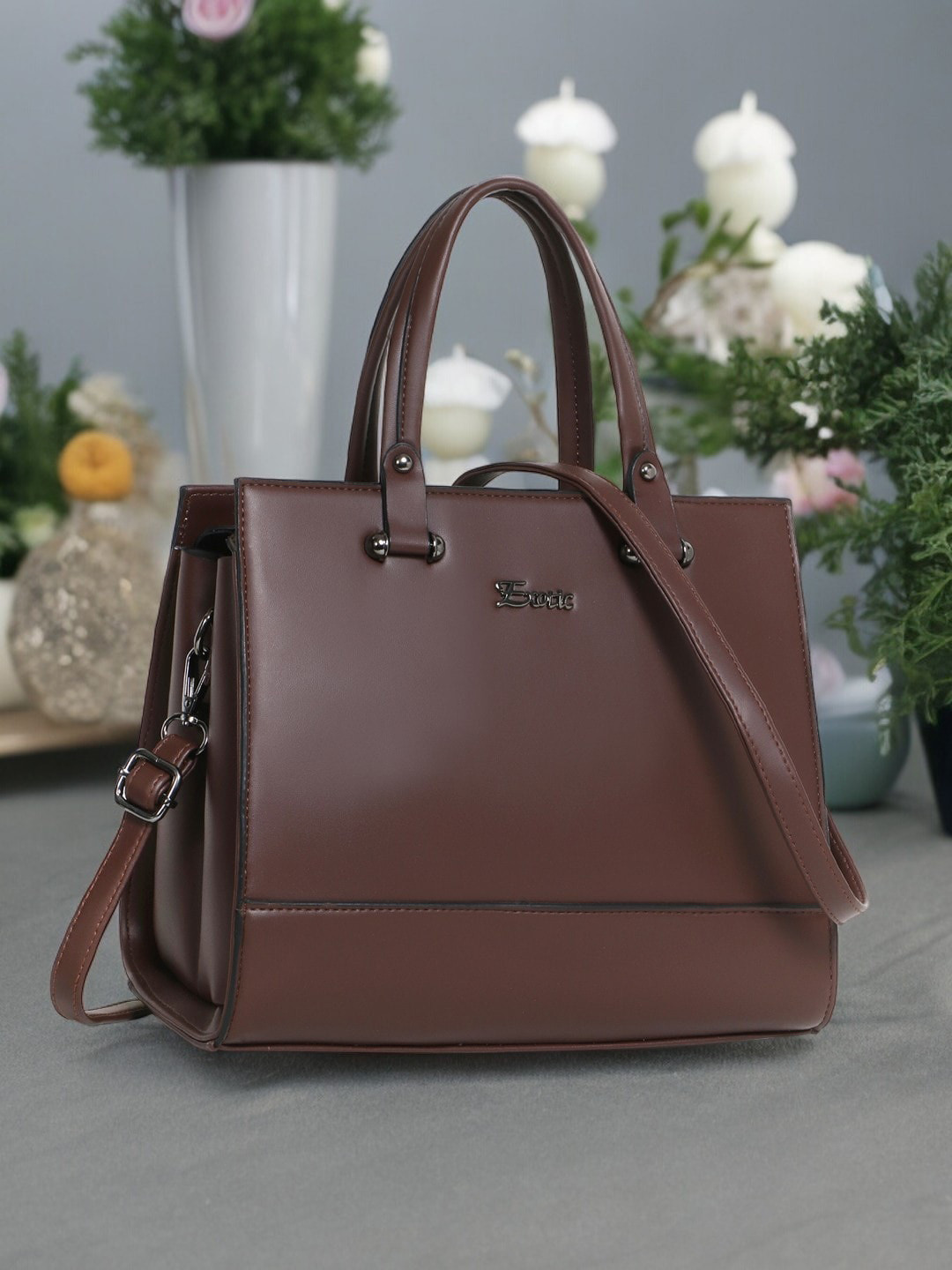 Exotic Structured Synthetic Leather Handheld Bag