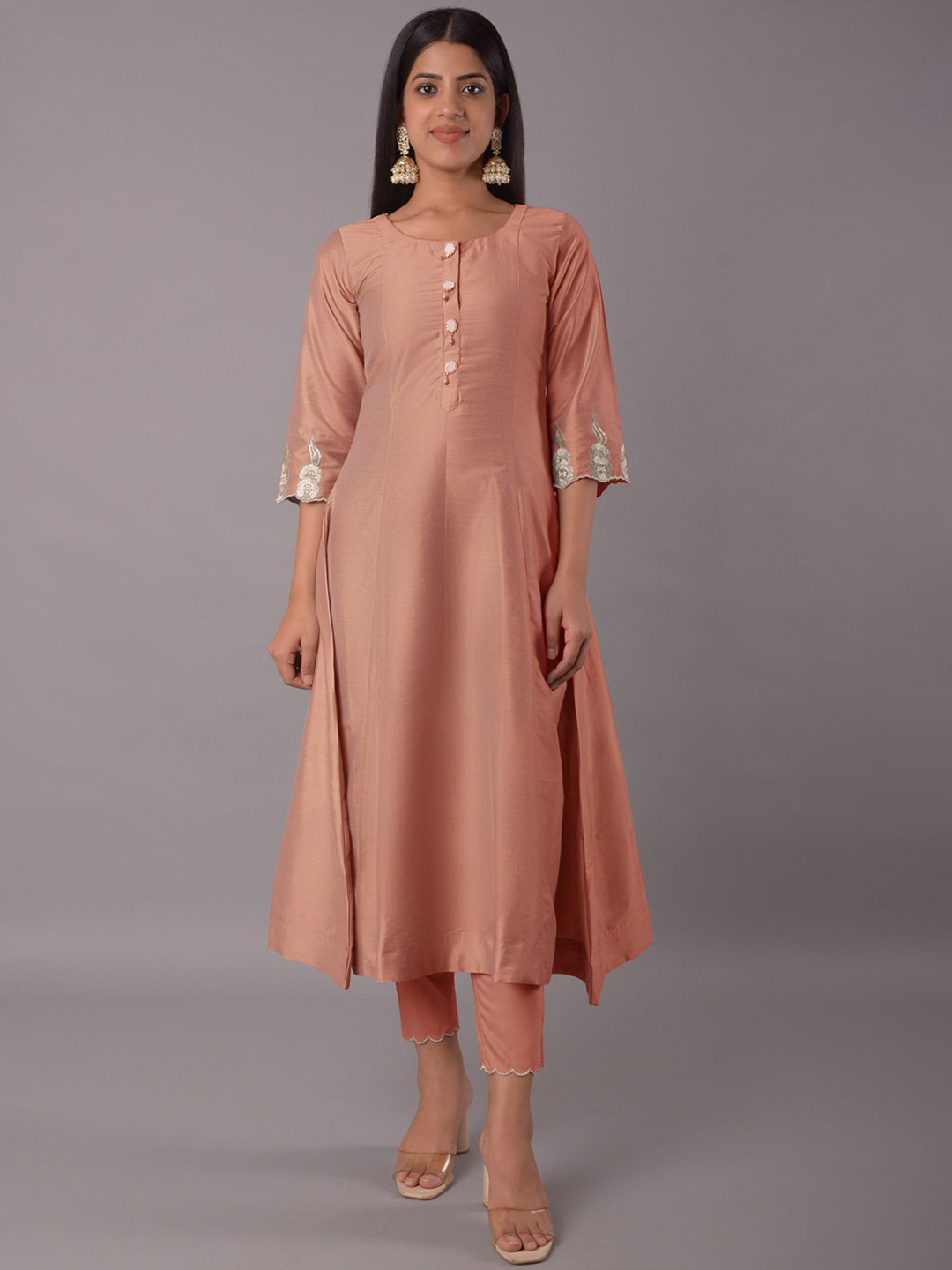 Utsav Fashion Embroidered Cotton Silk i Suit