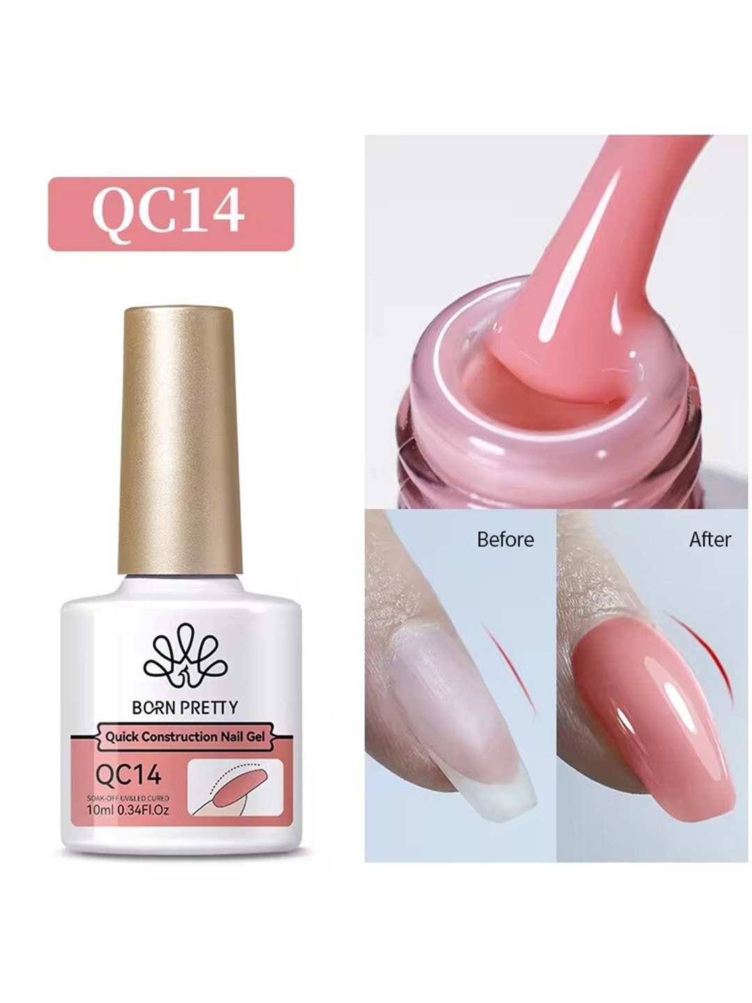 BORN PRETTY Quick Construction Nail Extension Gel Nail Polish - 10ml - QC14