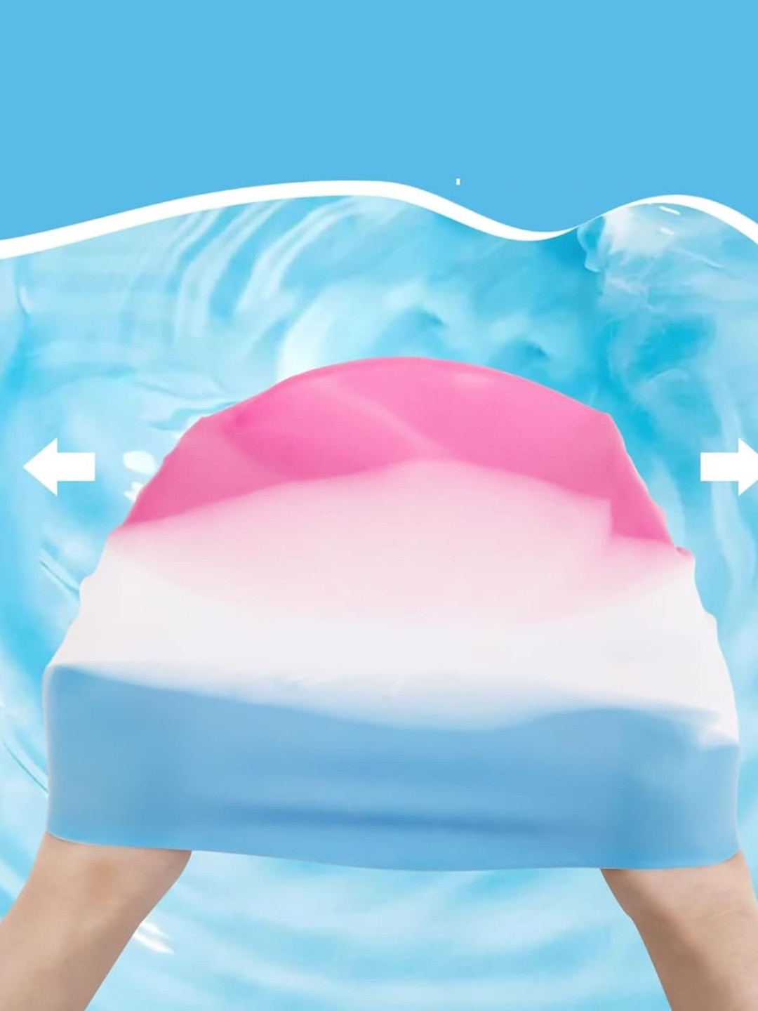 EL REGALO Kids Pack Of 6 Printed Swimming Caps with ear caps & Nose Clips