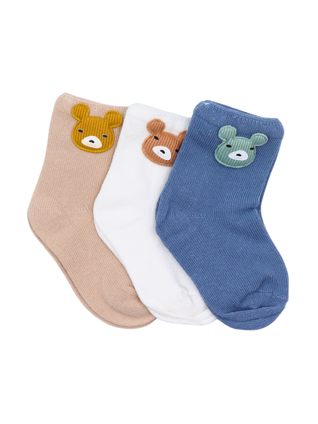YOUSTYLO Kids Pack Of 3 Self Design Ankle Length Socks
