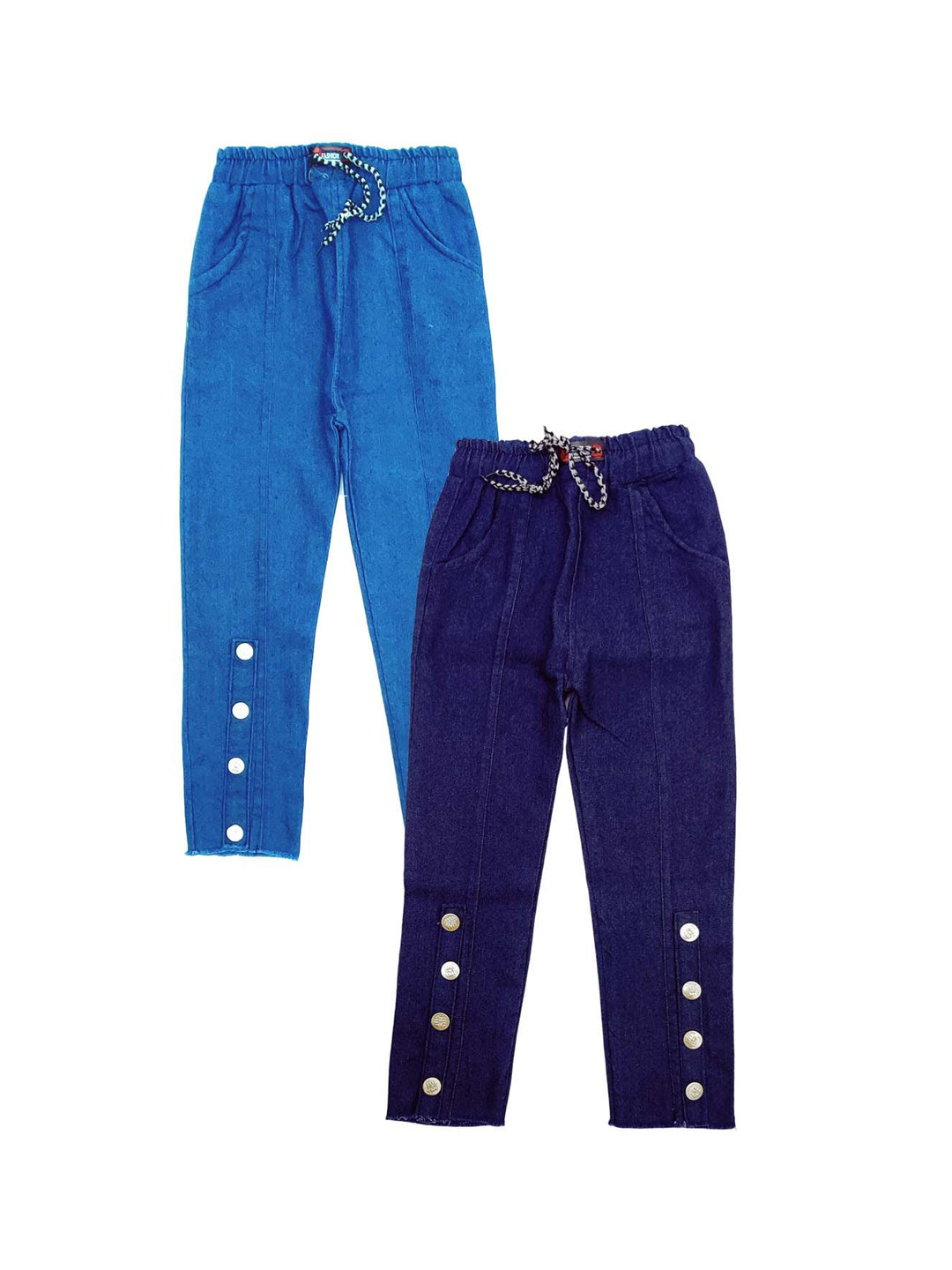 BAESD Girls Pack Of 2 Clean Look Mid Rise Cotton Jeans