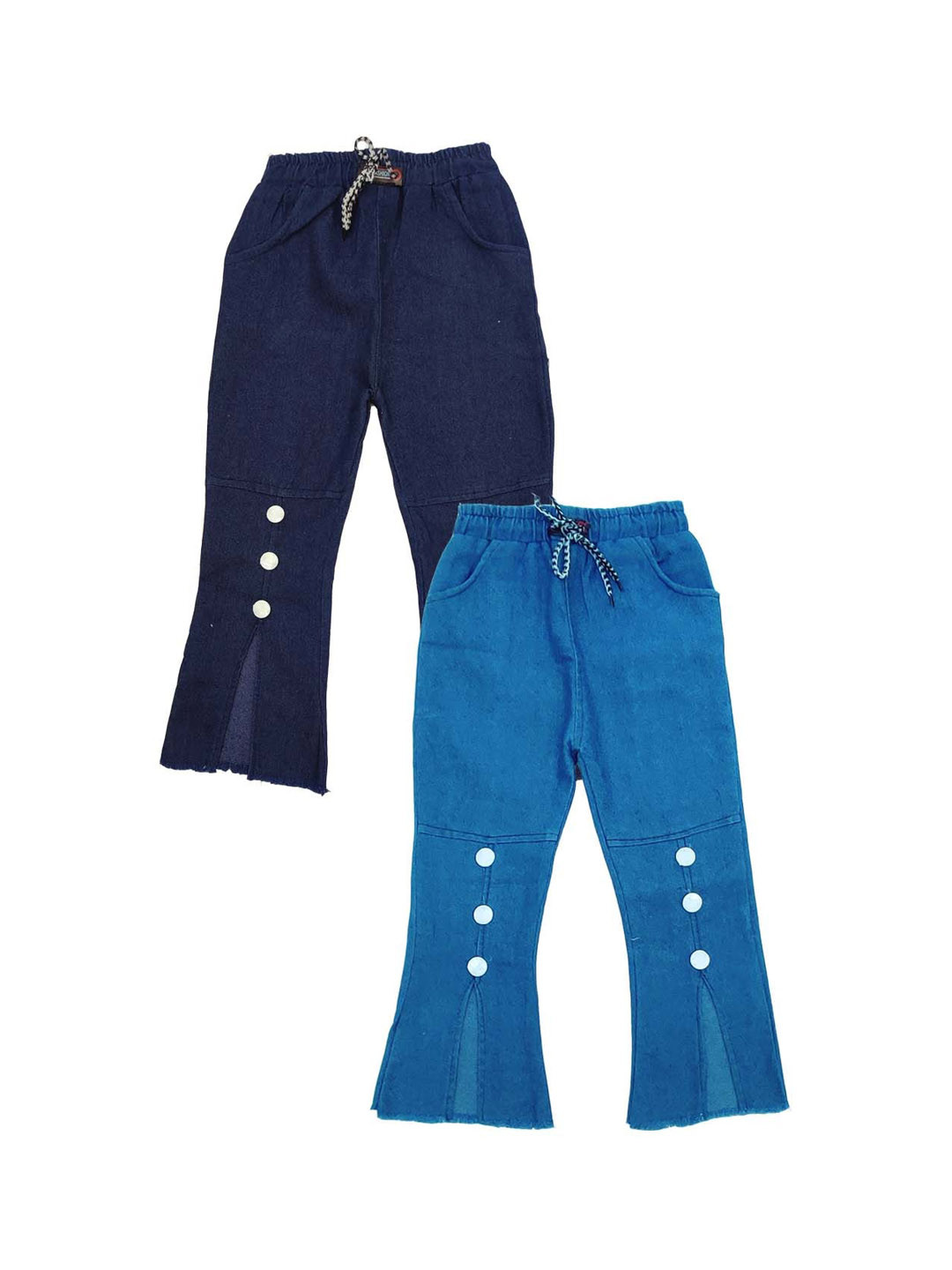 BAESD Girls Pack Of 2 Clean Look Mid Rise Cotton Jeans