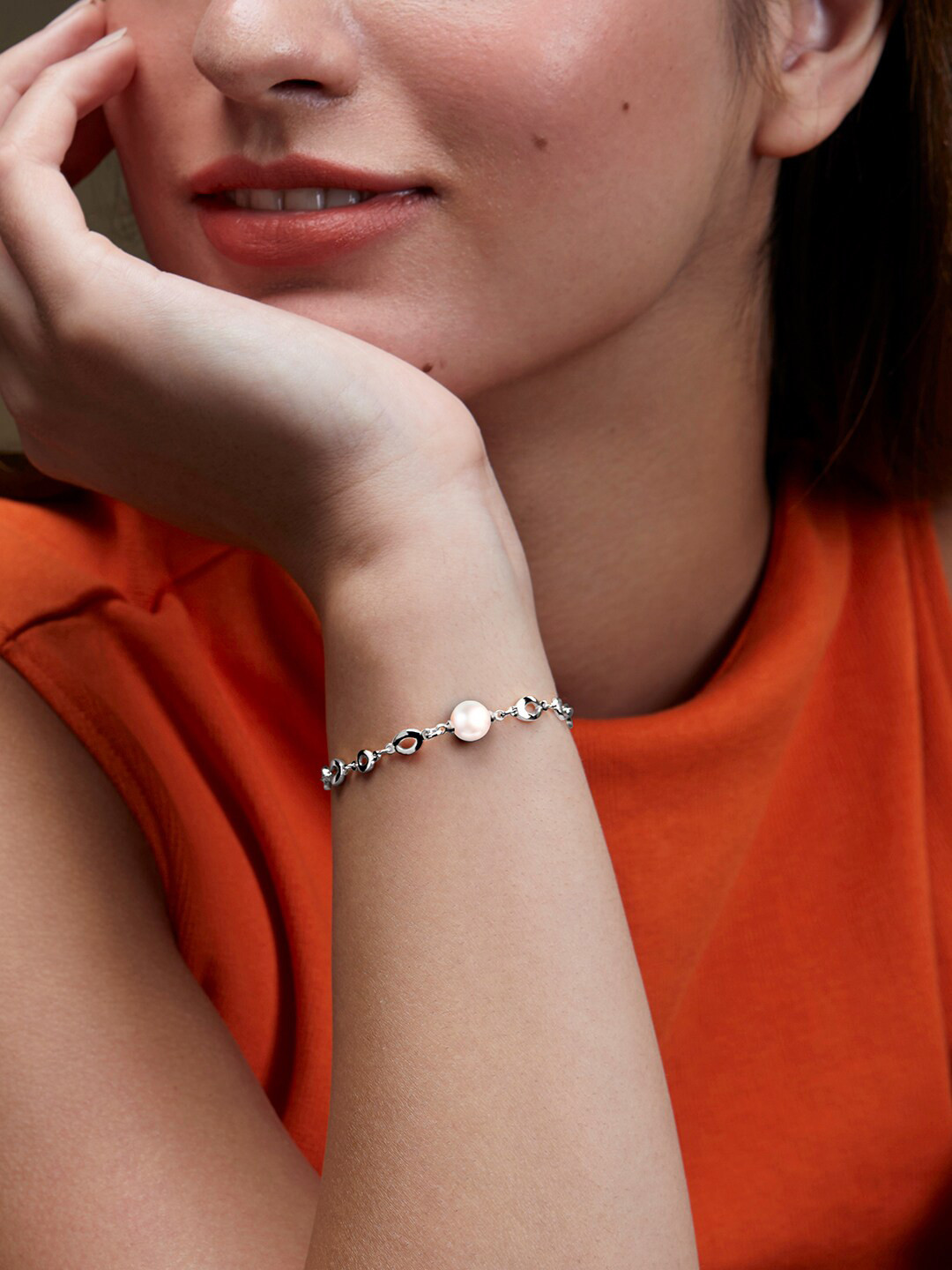 MINUTIAE Silver-Plated Crystals Link Bracelet