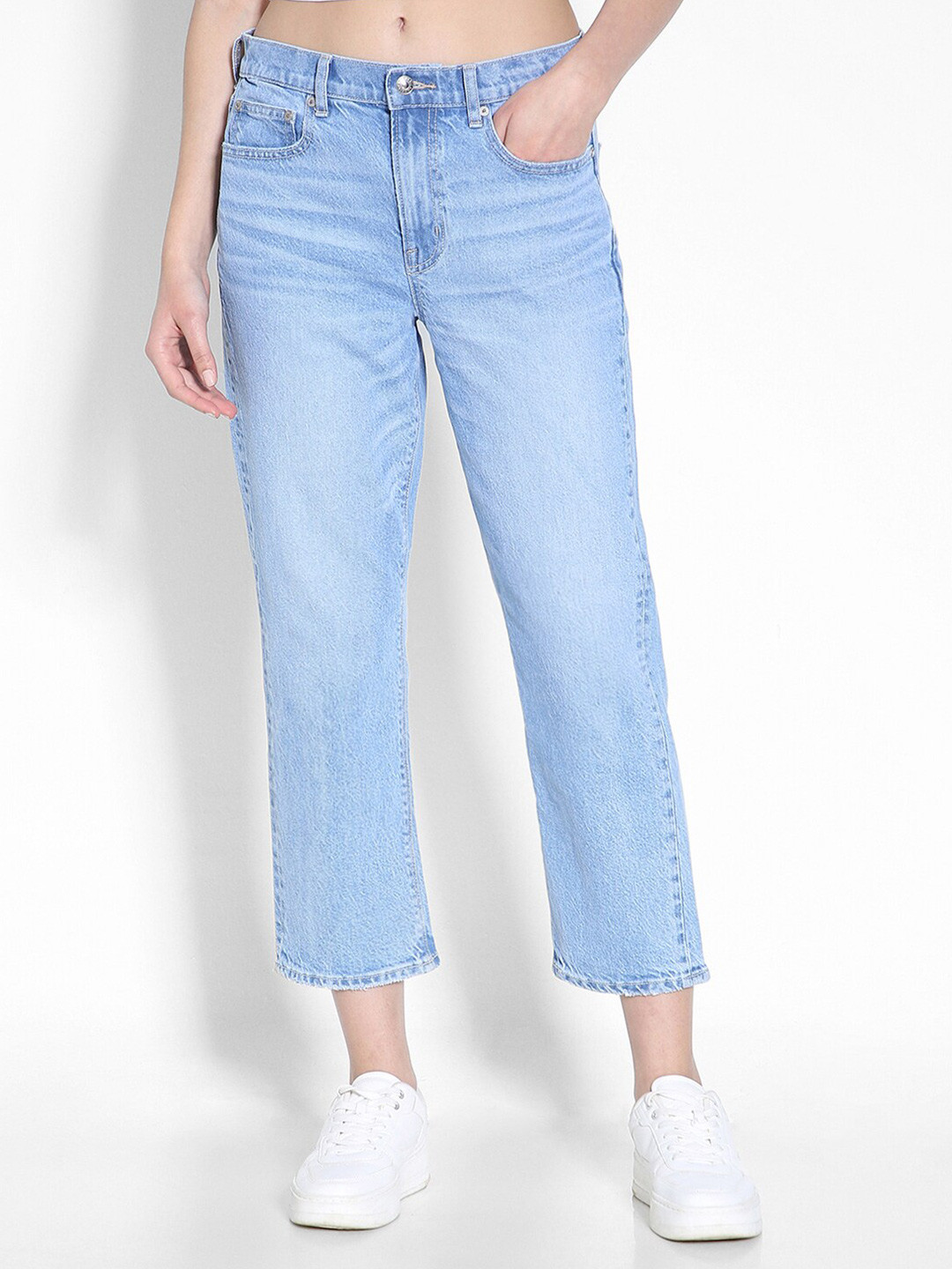 AMERICAN EAGLE OUTFITTERS Women Light Fade Stretchable Clean Look Jeans