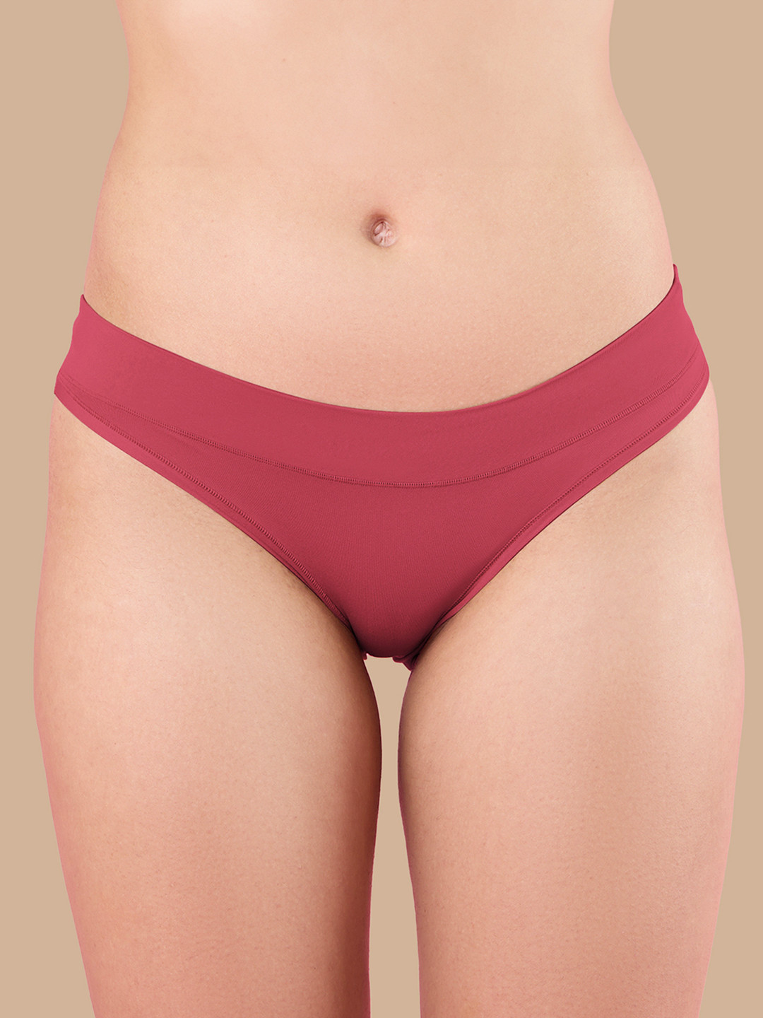 Nykd Low Rise Microfibre Bikini Briefs NYP341-BRICK RED