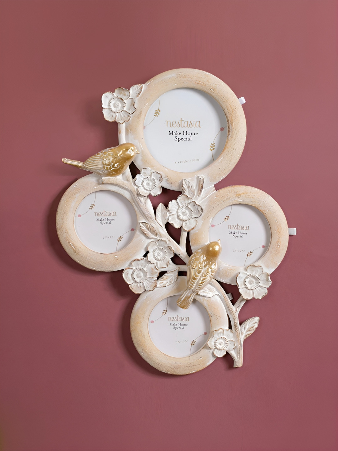 Nestasia White Vintage Bird Wall Photo Frames