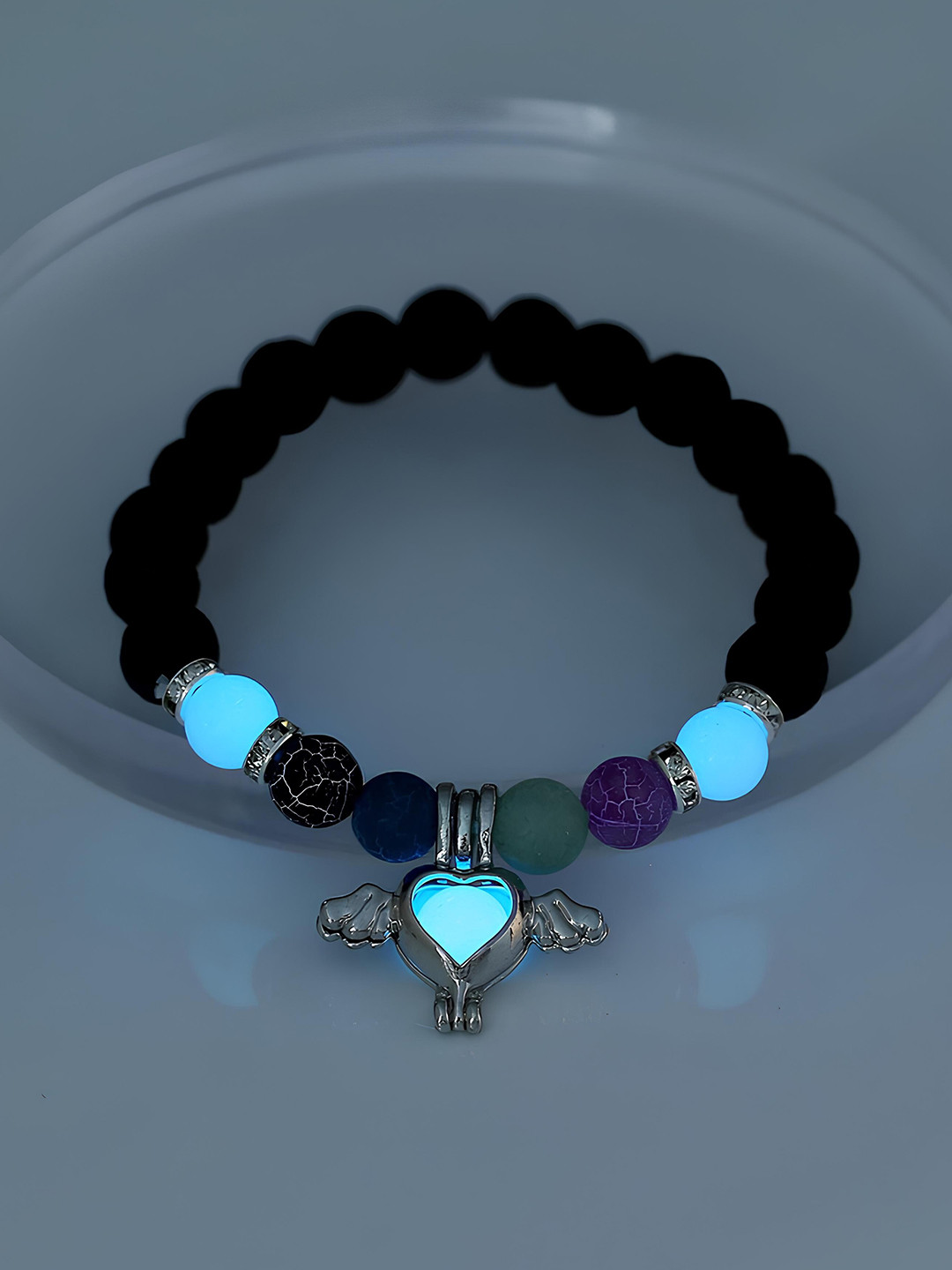 KARISHMA KREATIONS Unisex Natural Glow Stone Charm Bracelet