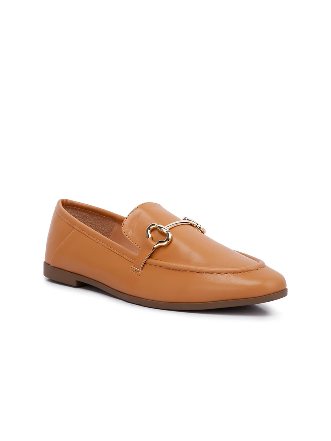 London Rag Women Round Toe Horsebit Loafers