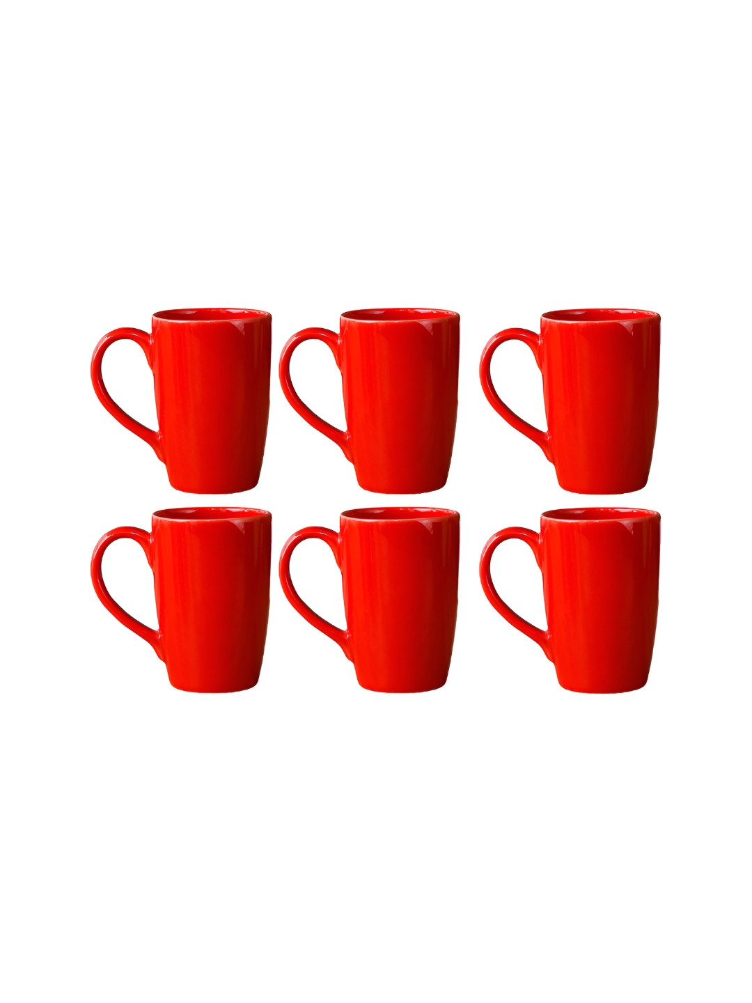 Femora Unman Name Personalised Red Ceramic Dishwasher Safe 6 Piece Mugs-360ml