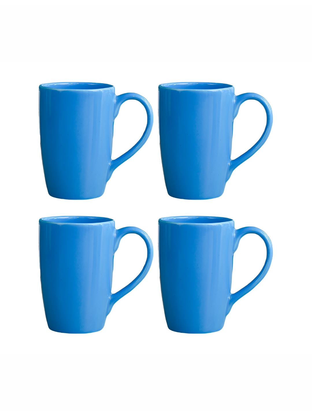 Femora Viktor Name Personalised Blue Ceramic Microwave Safe 4 Piece Mugs-360ml