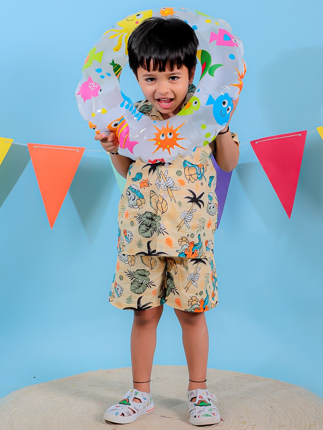 Stuffie Land Boys Conversational Printed Pure Cotton Night suit