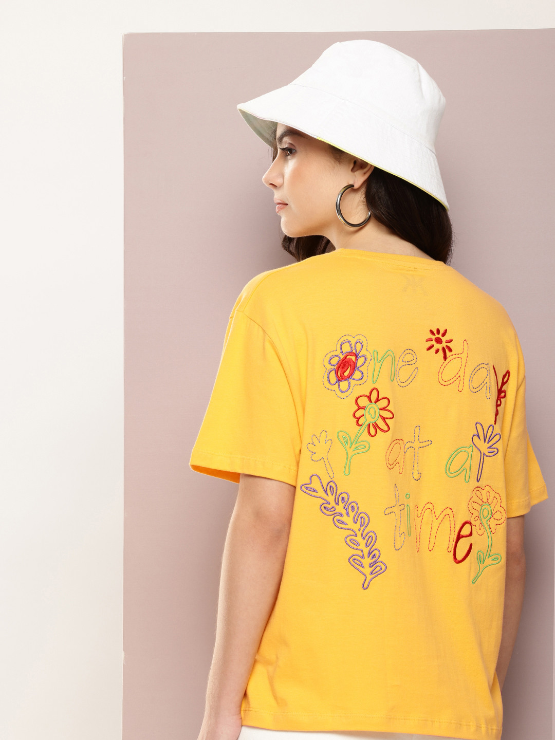 Kook N Keech Drop-Shoulder Sleeves Boxy T-shirt