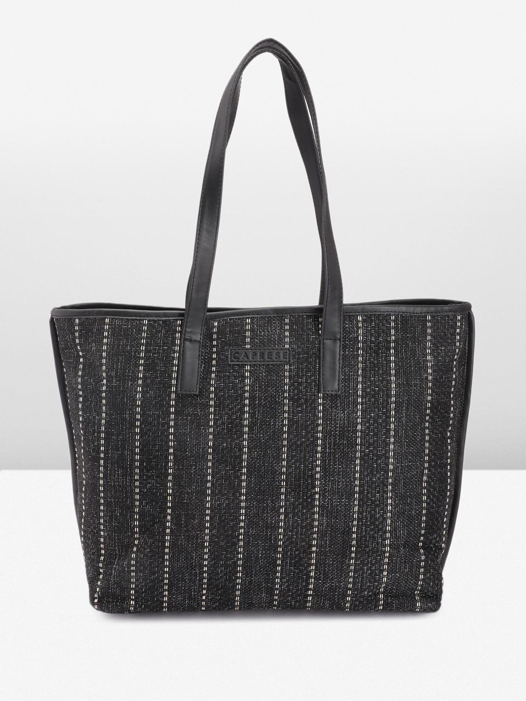 Caprese Evana Textured Striped Shoulder Bag