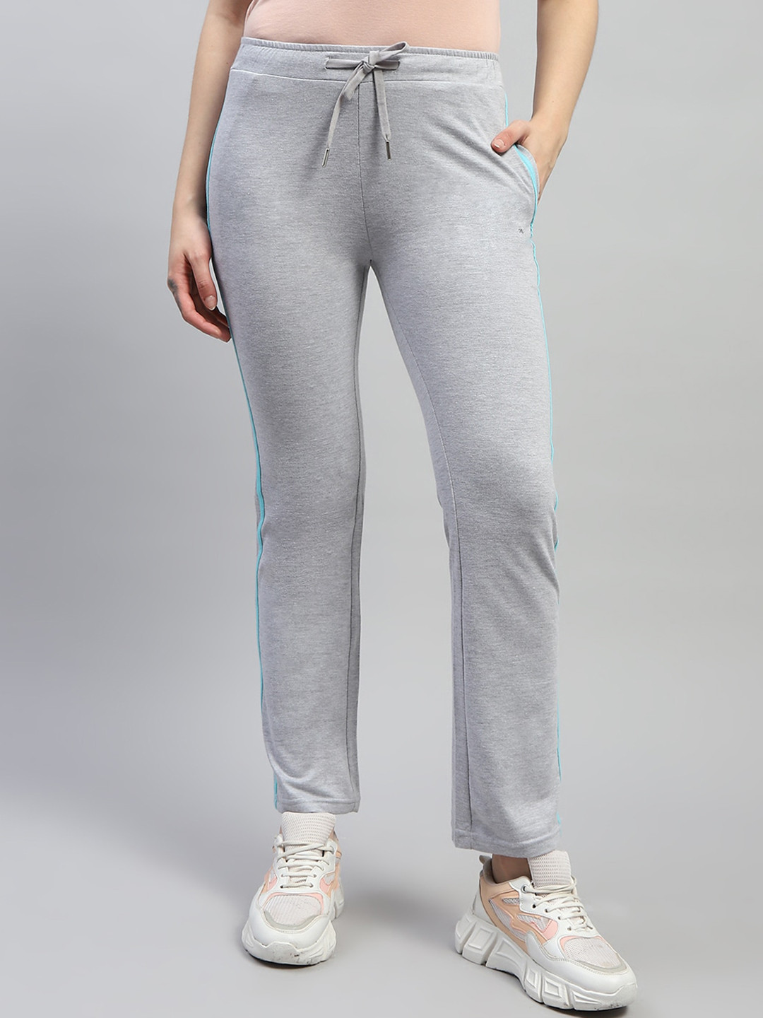 Monte Carlo Women Side Panel Details Cotton Gym Track Pant