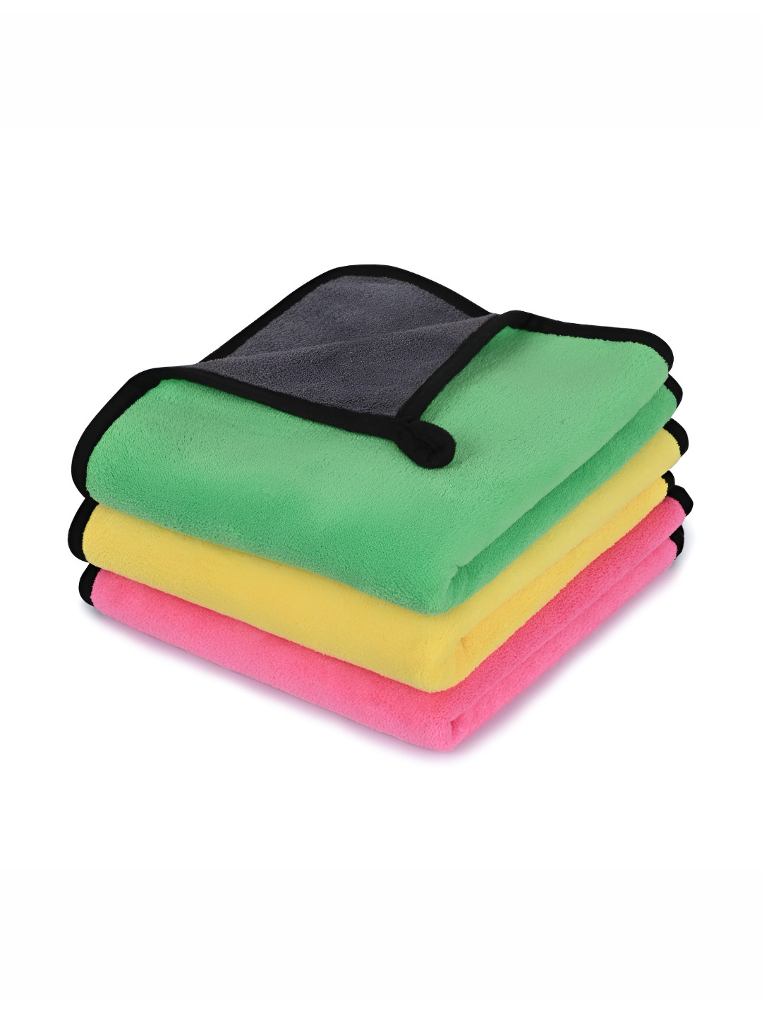 LOOM LEGACY 3 Pieces Green & Yellow Microfiber Kitchen Towels