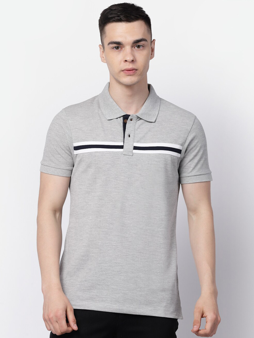 Kalt Polo Collar Short Sleeves Cotton T-shirt