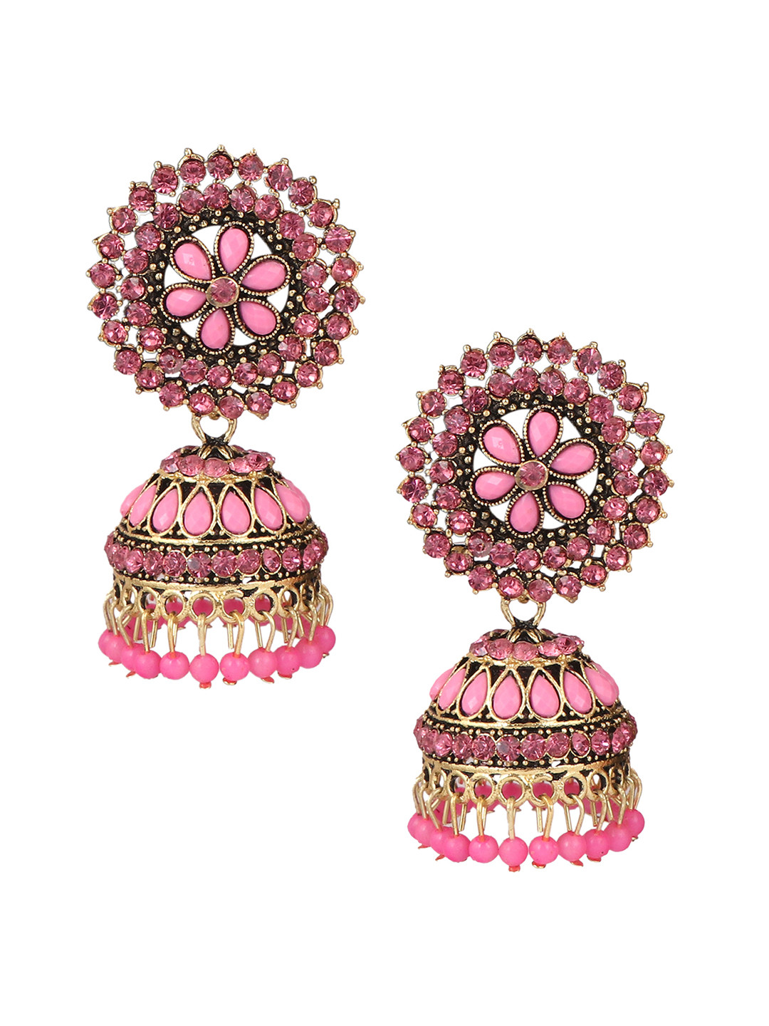 Keviv Gold Plated Kundan Jhumkas