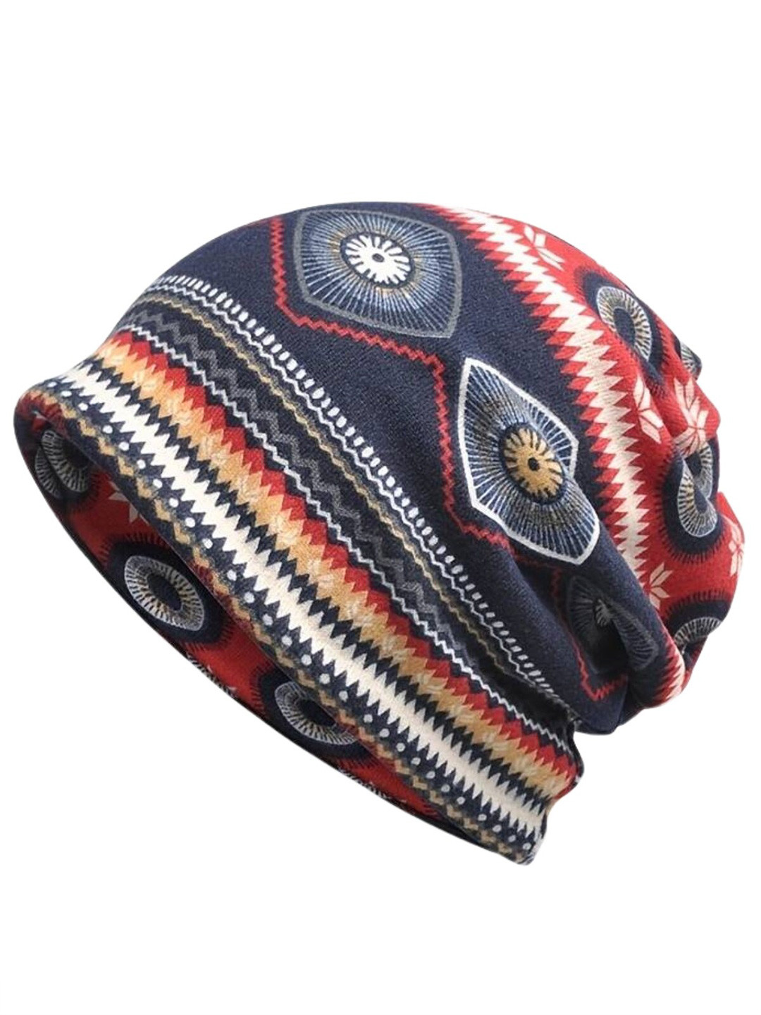YOUSTYLO Unisex Printed Soft Cotton Slouchy Beanie Cap
