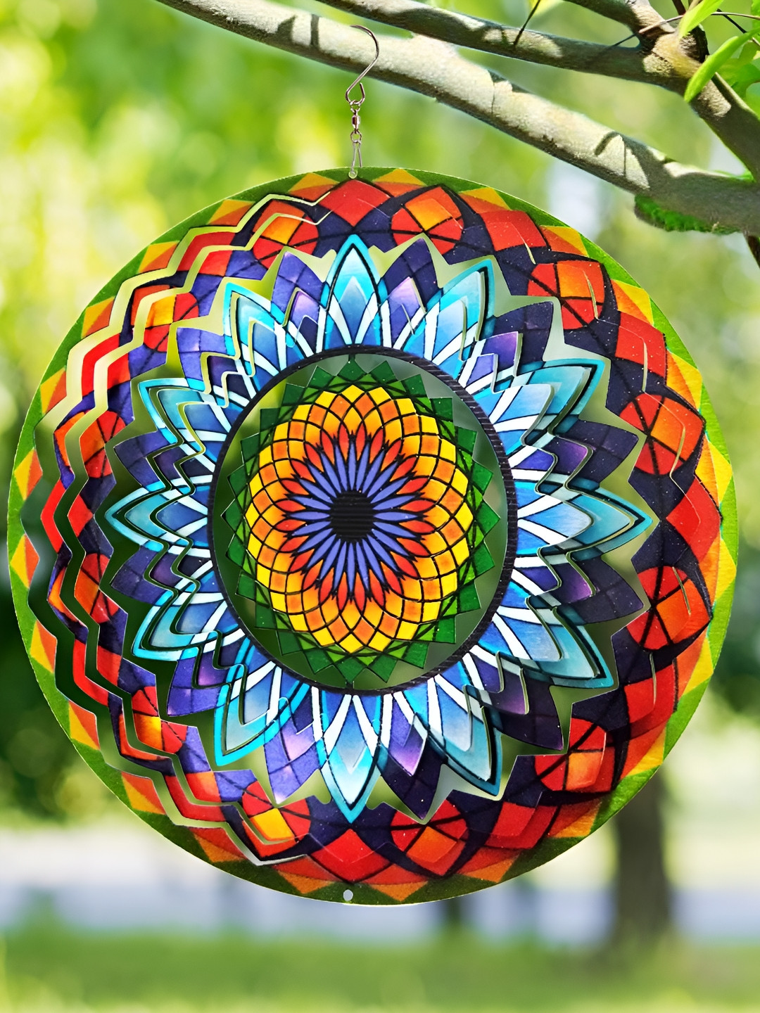 THE ARTMENT Blue & Yellow Celestial Harmony Wind Spinner