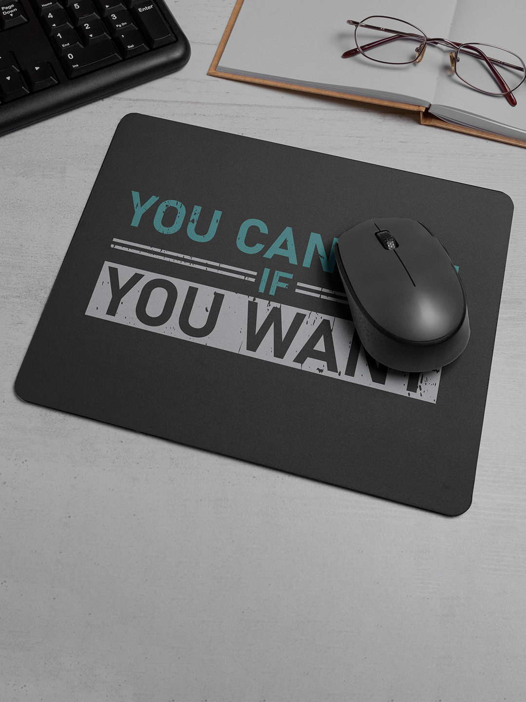 DecorTwist Motivational Quotes Printed Mouse Pad Non-Slip Rubber Base Desk Mousepad