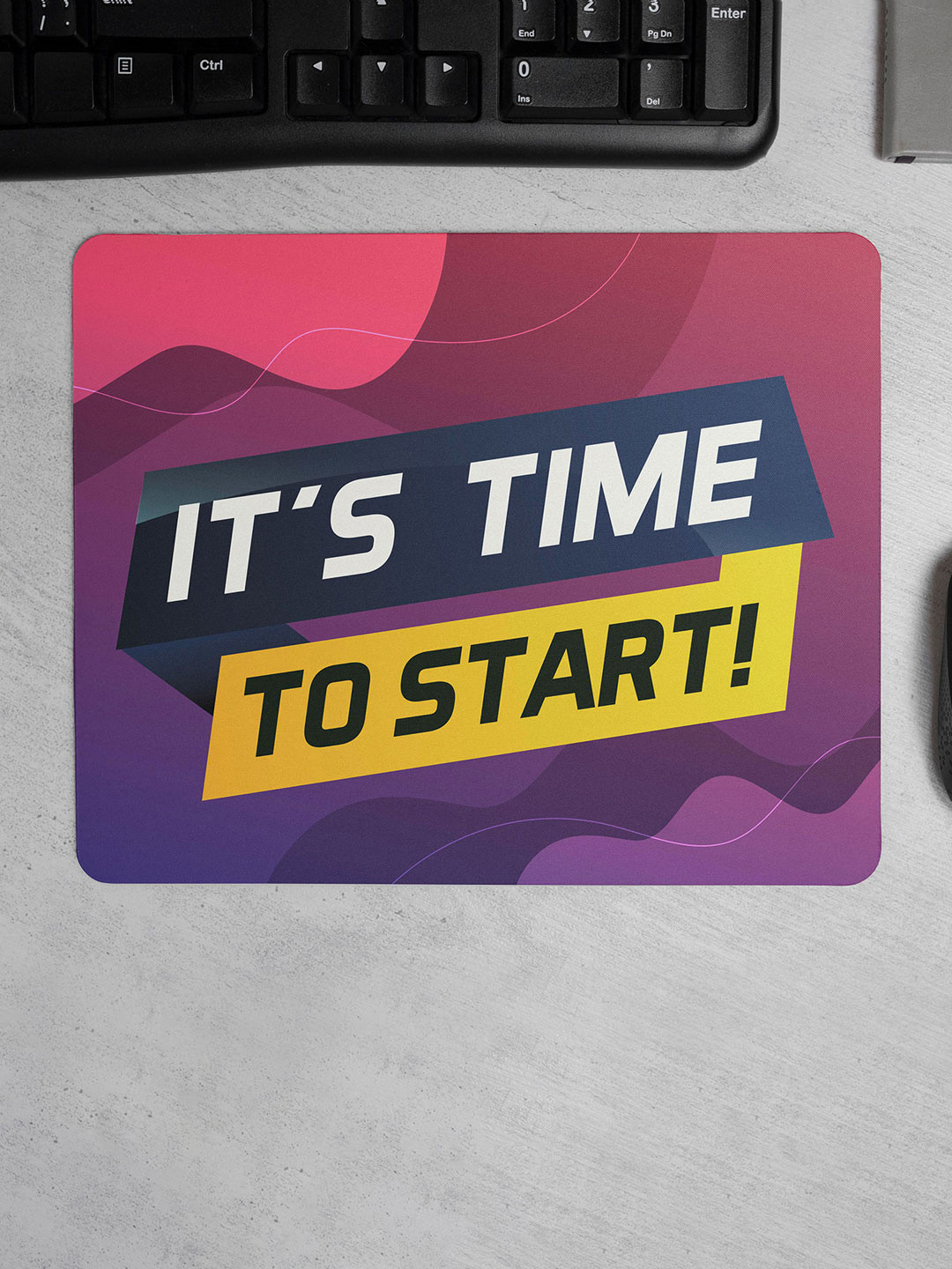 DecorTwist Printed Mouse Pad Non-Slip-Resistant Rubber Base Desk Mousepad