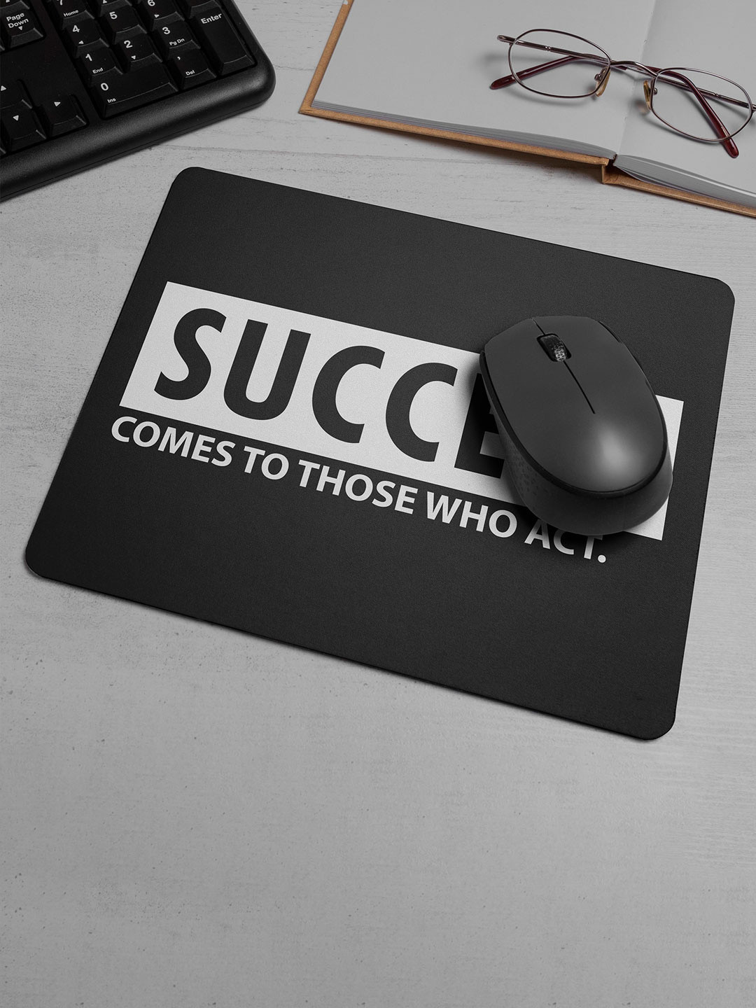 DecorTwist Quotes Printed Mouse Pad Non-Slip-Resistant Rubber Base Desk Mousepad