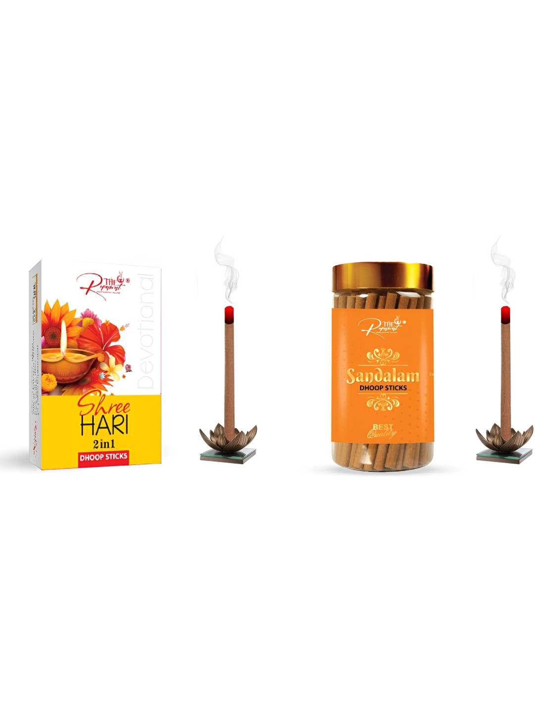 THE RUPAWAT Perfumery House 2-pcs Brown Shree Hari & Sandalam Incense Sticks