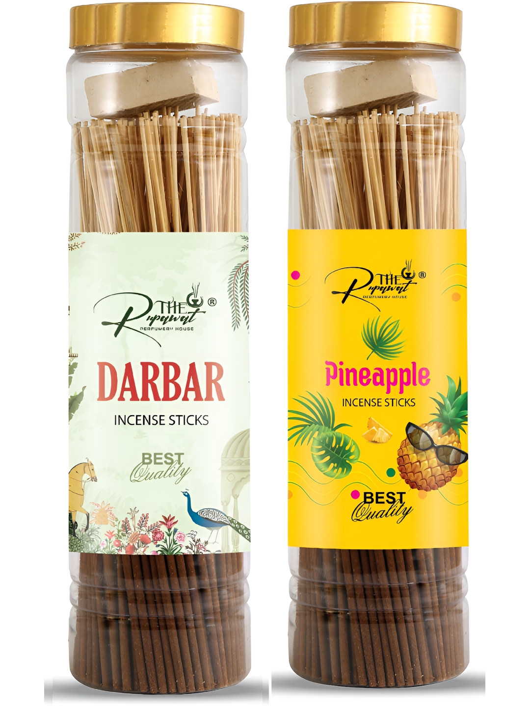 THE RUPAWAT Perfumery House 2-pcs Brown Darbar & Pineapple Incense Sticks