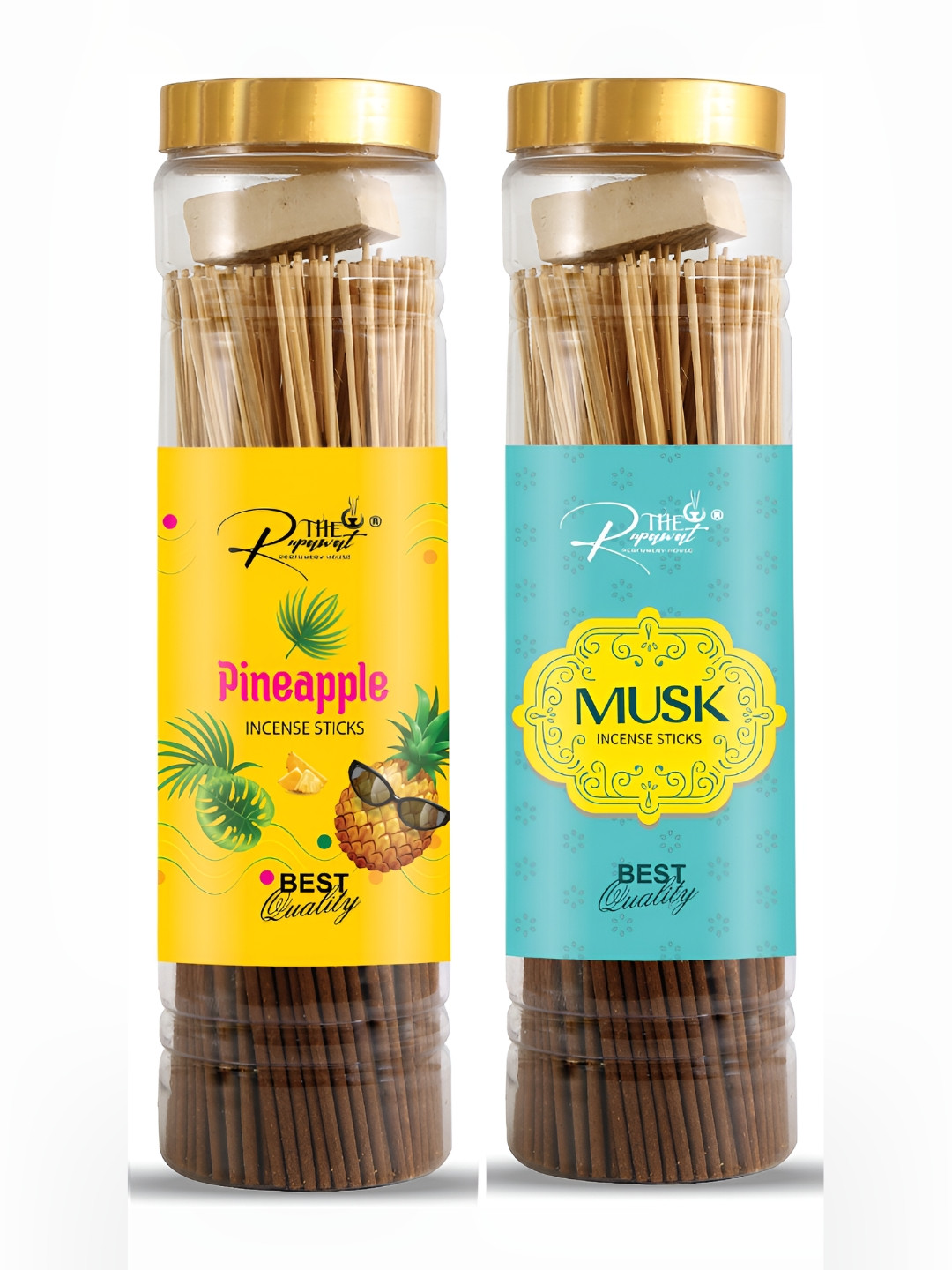 THE RUPAWAT Perfumery House 2-pcs Brown Pineapple & Musk Incense Sticks