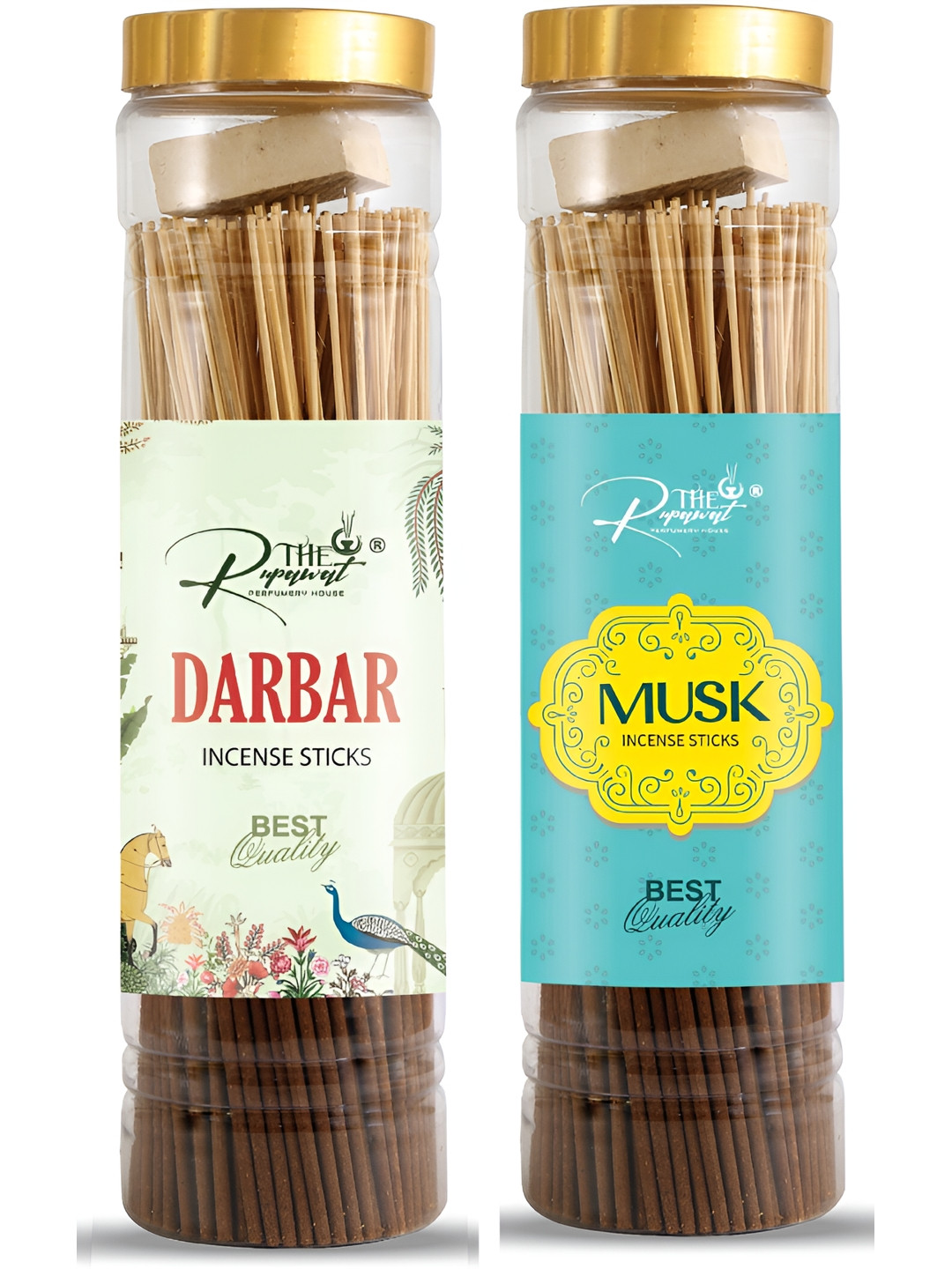 THE RUPAWAT Perfumery House 2-pcs Brown Darbar & Musk Incense Sticks