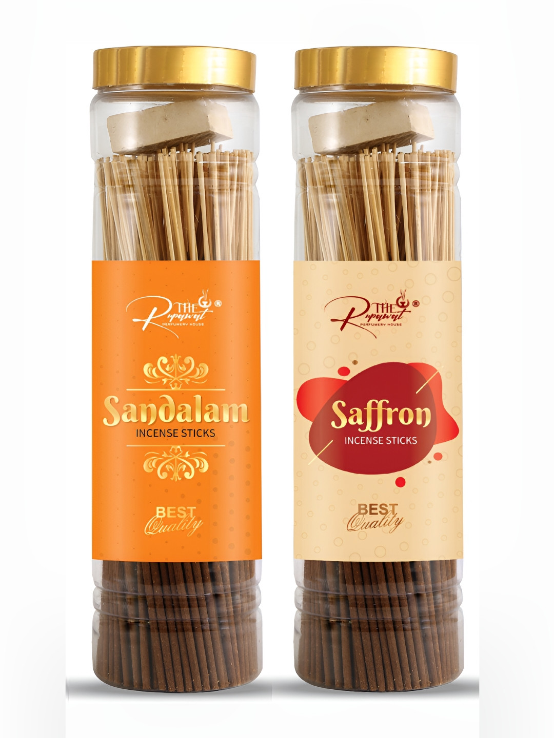 THE RUPAWAT Perfumery House 2-pcs Brown Sandaalm & Saffron Incense Sticks