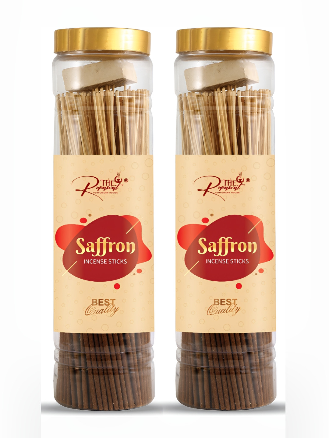 THE RUPAWAT Perfumery House 2-pcs Brown Saffron Incense Sticks
