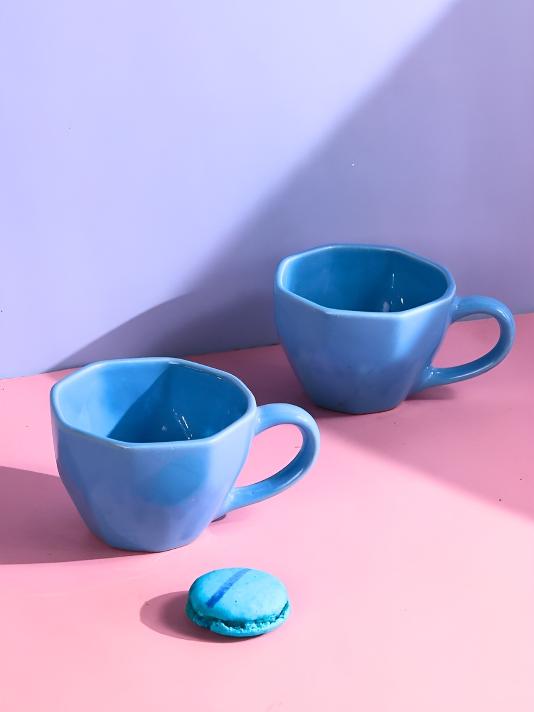 WEAVING HOMES Woman Happy Womens Day Blue Ceramic Microwave Safe 2 Piece Mugs-300ml