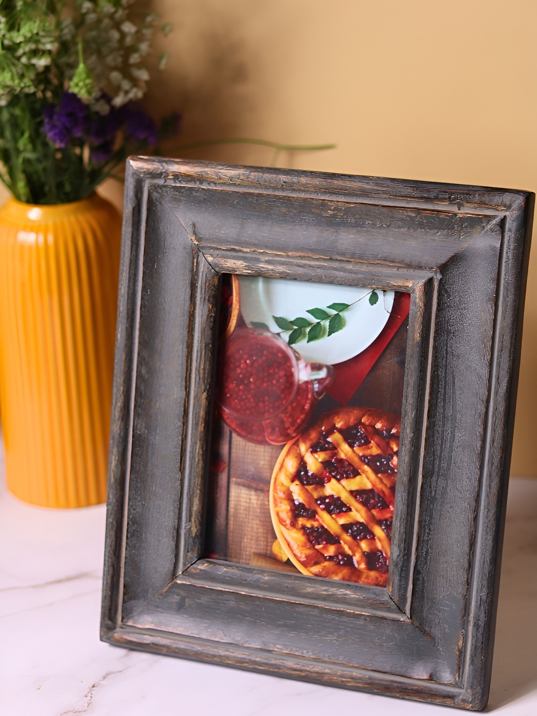 WEAVING HOMES Grey Wood Wall Photo Frames