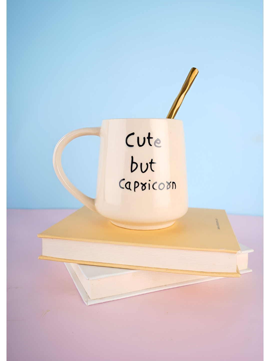 WEAVING HOMES The OG Cat Cream Typography Ceramic Microwave Safe 2 Piece Mugs-250ml