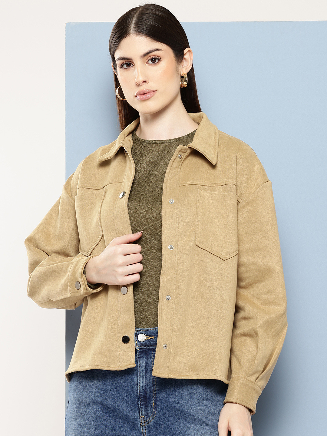 Chemistry Suede-Finish Tailored Jacket