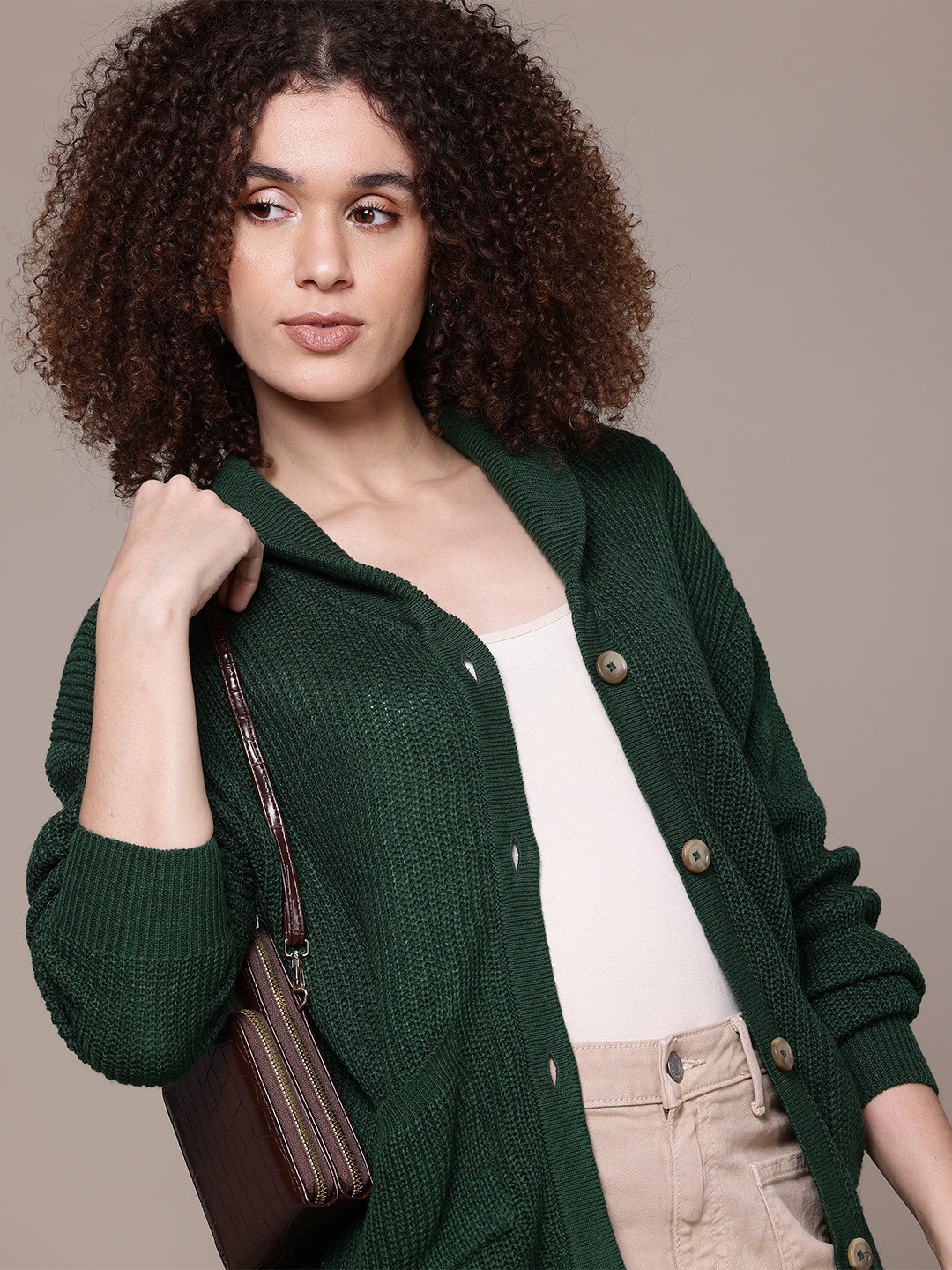The Roadster Lifestyle Co. Knitted Open-Front Sweater